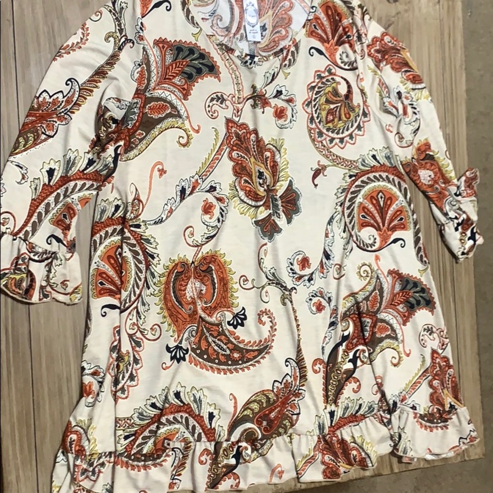 boutique style dress with ruffles